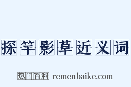 探竿影草近义词是什么意思的图片
